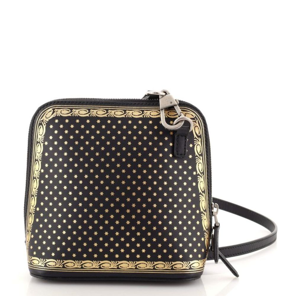 Gucci Dome Crossbody Bag Limited Edition Printed Leather Mini Black, Gold - Picture 3 of 6